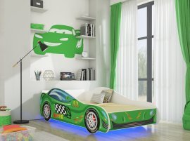 ADRK Furniture - Dječji krevet Cars 70x140 cm + LED
