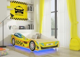 ADRK Furniture - Dječji krevet Cars 70x140 cm + LED
