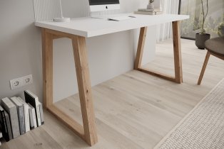 ADRK Furniture - Radni stol Iwo - bijela/artisan