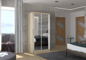 ADRK Furniture - Ormar s kliznim vratima Nevio - 100 cm