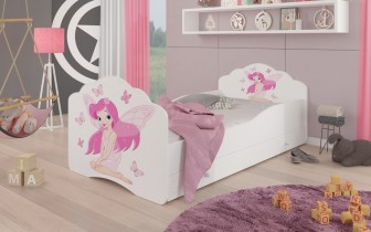 ADRK Furniture - Dječji krevet Casimo grafika s ladicom - 70x140 cm