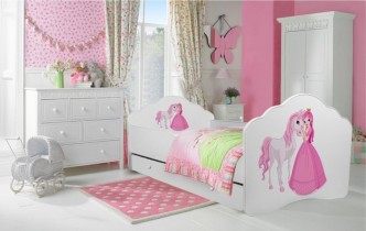 ADRK Furniture - Dječji krevet Casimo grafika s ladicom - 70x140 cm