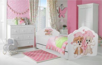 ADRK Furniture - Dječji krevet Casimo grafika s ladicom - 70x140 cm