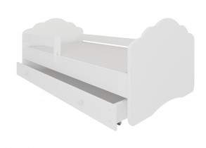 ADRK Furniture - Dječji krevet Casimo sa zaštitnom ogradicom i ladicom - 80x160 cm