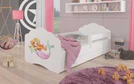 Dječji krevet Casimo grafika sa zaštitnom ogradicom i ladicom - 70x140 cm