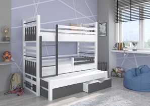 ADRK Furniture - Krevet na kat Hippo s dodatnim ležajem - 80x180 cm
