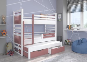 ADRK Furniture - Krevet na kat Hippo s dodatnim ležajem - 80x180 cm