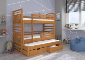ADRK Furniture - Krevet na kat Hippo s dodatnim ležajem - 80x180 cm
