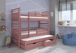 ADRK Furniture - Krevet na kat Hippo s dodatnim ležajem - 80x180 cm