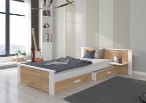 ADRK Furniture - Dječji krevet Aldex s policom - 90x200 cm