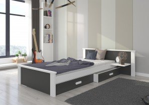 ADRK Furniture - Dječji krevet Aldex s policom - 90x200 cm