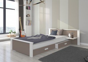 ADRK Furniture - Dječji krevet Aldex s policom - 80x180 cm