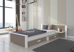 ADRK Furniture - Dječji krevet Aldex s policom - 90x200 cm