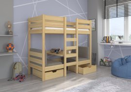 ADRK Furniture - Krevet na kat Bart - 80x180 cm - borovina