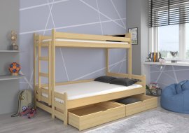 ADRK Furniture - Krevet na kat Benito - 90x200 cm - borovina