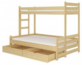 ADRK Furniture - Krevet na kat Benito - 80x200 cm - borovina