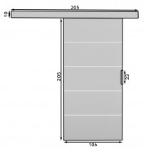 ADRK Furniture - Klizna vrata Biella 106 - bijela