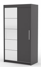 ADRK Furniture - Ormar s kliznim vratima Esti - 120 cm - antracit