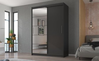 ADRK Furniture - Ormar s kliznim vratima Esti - 150 cm - antracit