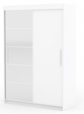 ADRK Furniture - Ormar s kliznim vratima Esti - 150 cm - bijela