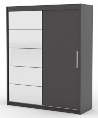 ADRK Furniture - Ormar s kliznim vratima Esti - 180 cm - antracit