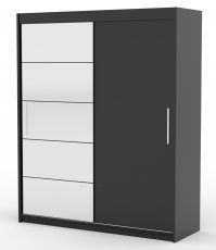 ADRK Furniture - Ormar s kliznim vratima Esti - 180 cm - crna