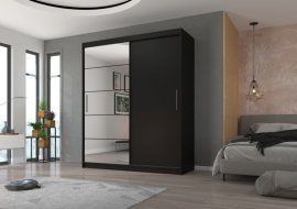 Ormar s kliznim vratima Esti - 180 cm - crna