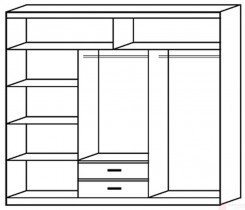 ADRK Furniture - Ormar s kliznim vratima Erwin - 235 cm - antracit
