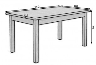 ADRK Furniture - Blagovaonski stol na razvlačenje Rodos 80 - crna, sonoma