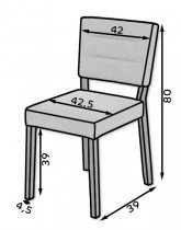 ADRK Furniture - Blagovaonski stol Rodos 80 - tamni orah