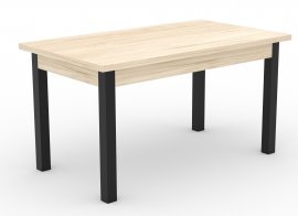 ADRK Furniture - Blagovaonski stol na razvlačenje Rodos 80 - crna, sonoma