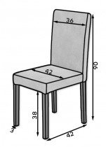 ADRK Furniture - Blagovaonski stol Rodos 81 - sonoma