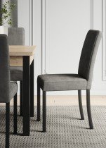ADRK Furniture - Blagovaonski stol Rodos 81 - crna, siva
