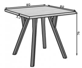 ADRK Furniture - Blagovaonski stol Rodos 82 - lefkas