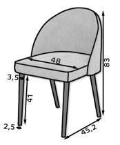 ADRK Furniture - Blagovaonski stol Rodos 84 - sonoma
