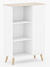ADRK Furniture - Komoda s otvorenim policama Fonzi - bijela/hrast sonoma