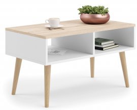 ADRK Furniture - Stolić za dnevni boravak Sana - bijela/sonoma