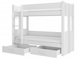 ADRK Furniture - Krevet na kat Arta - 90x200 cm - bijela