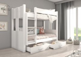 ADRK Furniture - Krevet na kat Arta - 90x200 cm - bijela