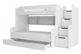 Krevet na kat Harell - 120x200, 90x200 cm - bijela