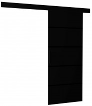 ADRK Furniture - Klizna pregradna vrata Muschu 96 - crna