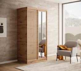 ADRK Furniture - Ormar s kliznim vratima Delia 100 cm - artisan