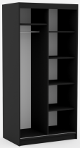 ADRK Furniture - Ormar s kliznim vratima Delia 100 cm - crna