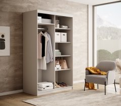 ADRK Furniture - Ormar s kliznim vratima Delia 120 cm - bijela