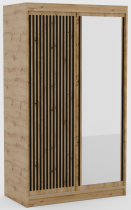 ADRK Furniture - Ormar s kliznim vratima Delia 120 cm - artisan/crna