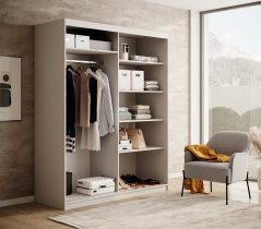 ADRK Furniture - Ormar s kliznim vratima Delia 160 cm - bijela