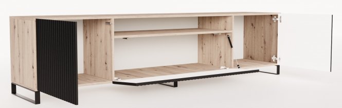ADRK Furniture - TV element s povišenim nogicama Noemi - artisan/crna