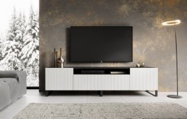 TV element s povišenim nogicama Noemi - crna/bijela