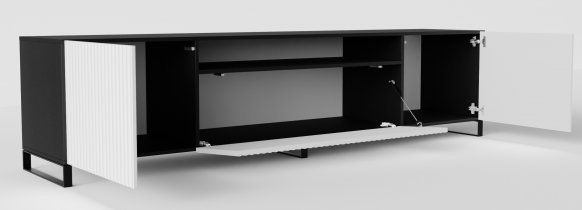 ADRK Furniture - TV element s povišenim nogicama Noemi - crna/bijela