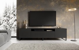 ADRK Furniture - TV element s povišenim nogicama Noemi - crna